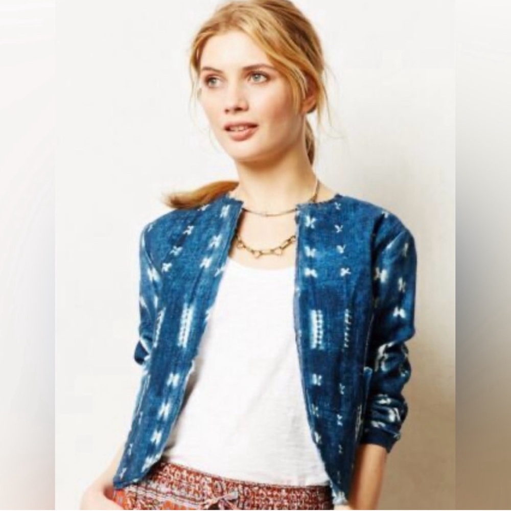 Cute Anthropologie Lil indigo denim jacket small